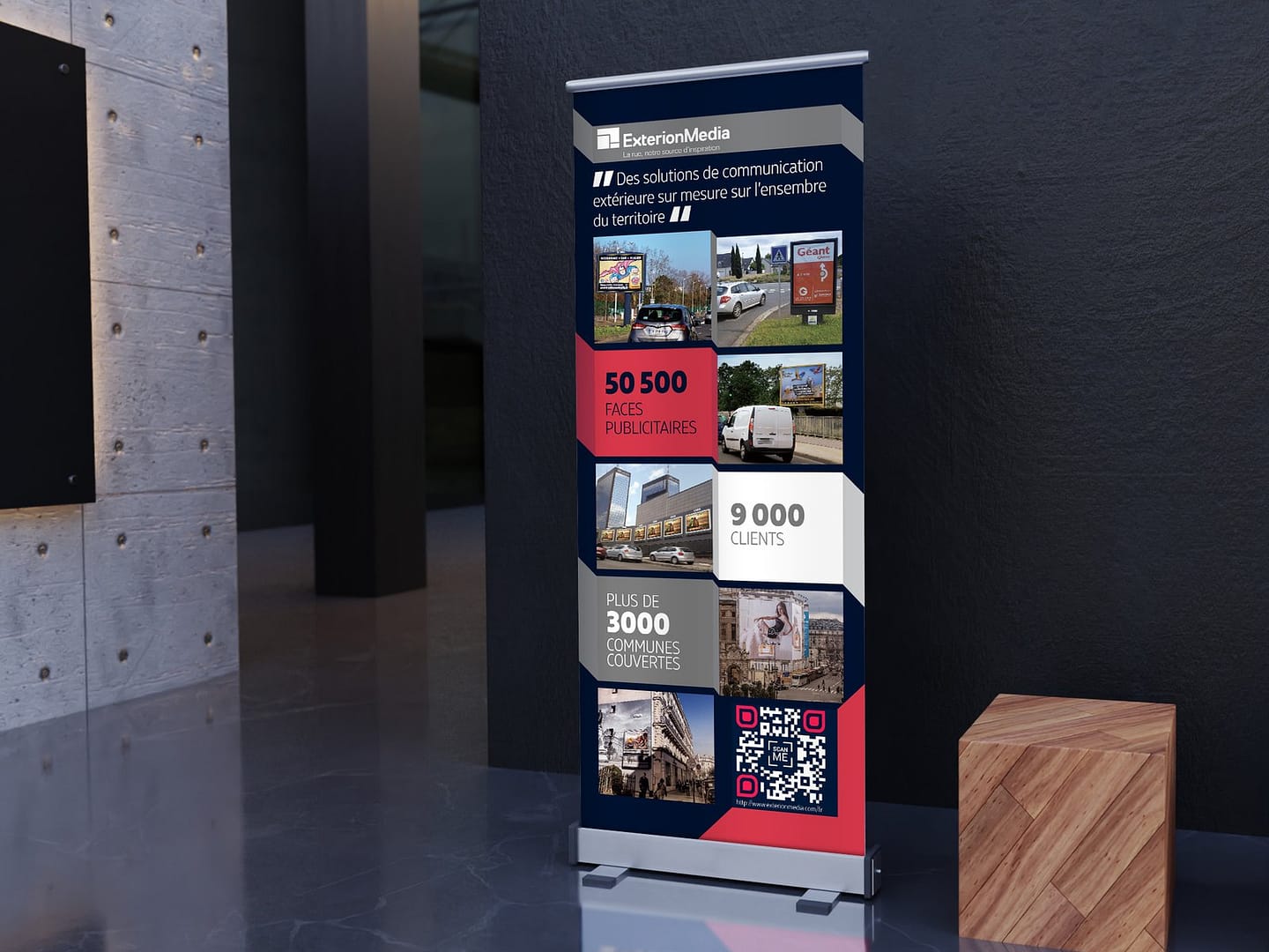 Kakemono pour un afficheur